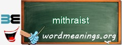 WordMeaning blackboard for mithraist